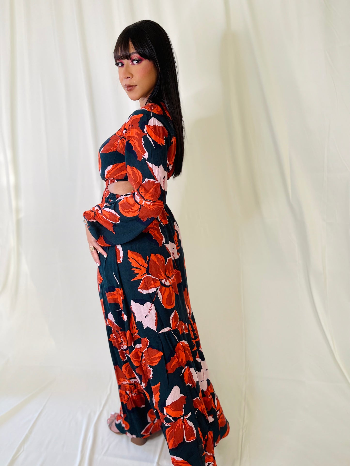 Floral Print Maxi Dress